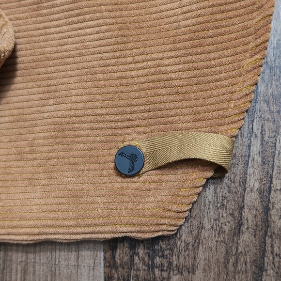 Cross Eyed Moose Corduroy Long Sleeve Snap Up Shirt, Size XL In Brown - Picture 5 of 10